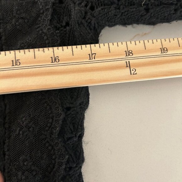 Zara Womens Pointelle Button Down Knit Cardigan Flare Lace Cuffs Whimsigoth Vibe - Picture 12 of 13